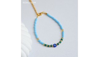 Hot Sale Evil Eye Crystal Beads Bracelet Originally Handmade in Bali